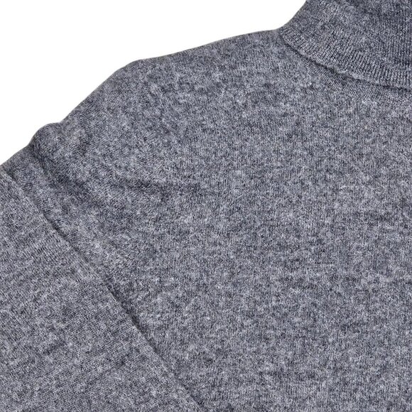 H Halston Sweater Merino Wool Turtleneck Dark Gray Sweater Layering Size‎ Small - Picture 3 of 9